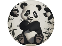 Almofada Redonda De Algodão Com Espuma Viscoelástica E Estampa Panda, Almofada Grossa E Macia Para Cadeira, Ideal Para