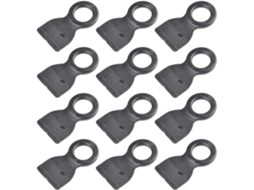 Conjunto de 30 fitas de fixação de plástico para bordas de tendas e acessórios leves.