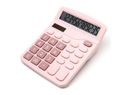 2026 calculadora de Escritório de 12 Dígitos com Tela Lcd Grande e Botões Sensíveis, Rosa