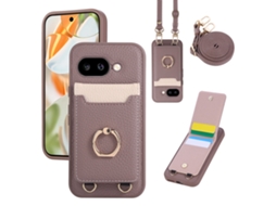 Capa Chrui Para Google Pixel 9a, Suporte Cartão - Roxo
