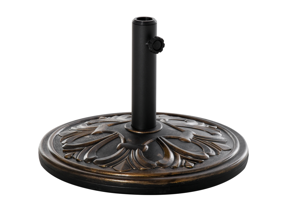 Base Ombrellone 13kg Supporto Pali Ø35/38/48mm Giardino/balcone Bronzo ZENCORE SERVICES