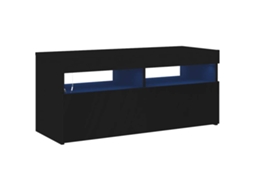 Móvel para TV com luzes LED 90x35x40 cm Branco MAISON EXCLUSIVE