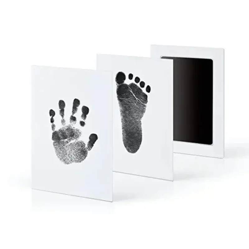 Kit Faça você mesmo para Impressões de Mãos e Pés de Recém nascidos, Incluindo Almofada de Tinta e Moldura, como Lembrança. MDUG (preto)