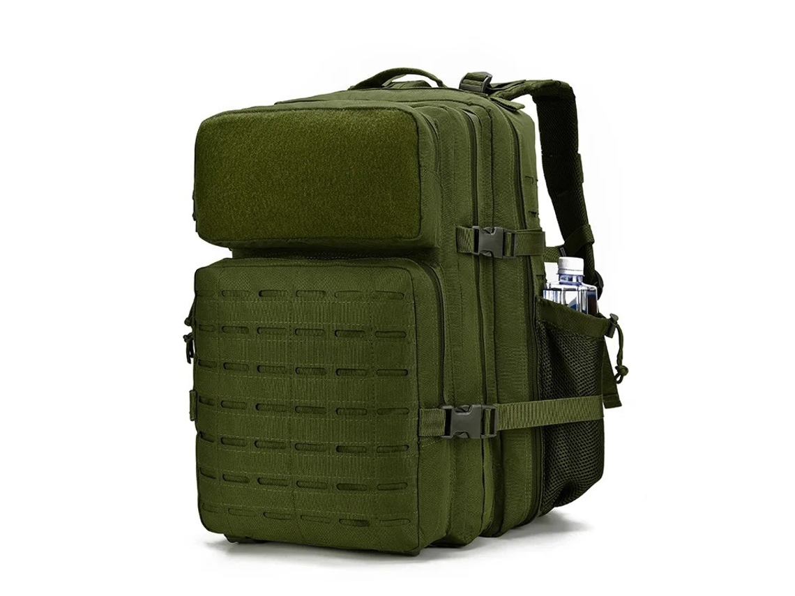 Mochila Tática De Grande Capacidade, Adequada Para Montanhismo, Caminhadas, Fitness E Viagens De Curta Distância. Verde