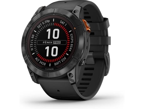 Smartwatch GARMIN Fenix 7X Pro Solar Edition (Bluetooth e Wi-Fi - Até 28/37 dias de autonomia com Energia Solar - Preto)