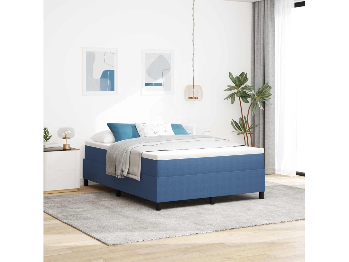 Vidaxl Estrado de Cama Plataforma Azul 160 X 200 Cm