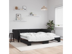 Vidaxl Sofá-cama Com Gavetão 100x200 Cm Veludo Preto