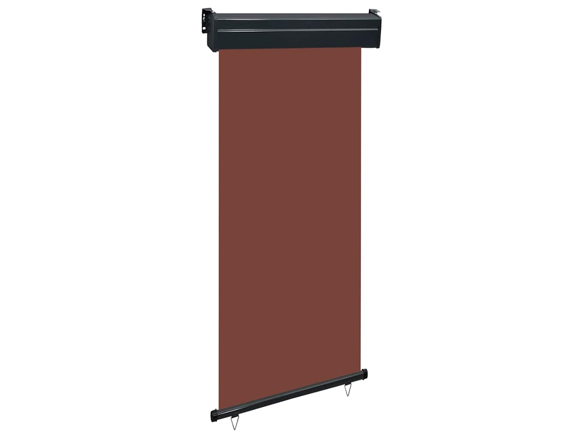 Vidaxl Toldo Lateral Para Varanda 100x250 Cm Castanho