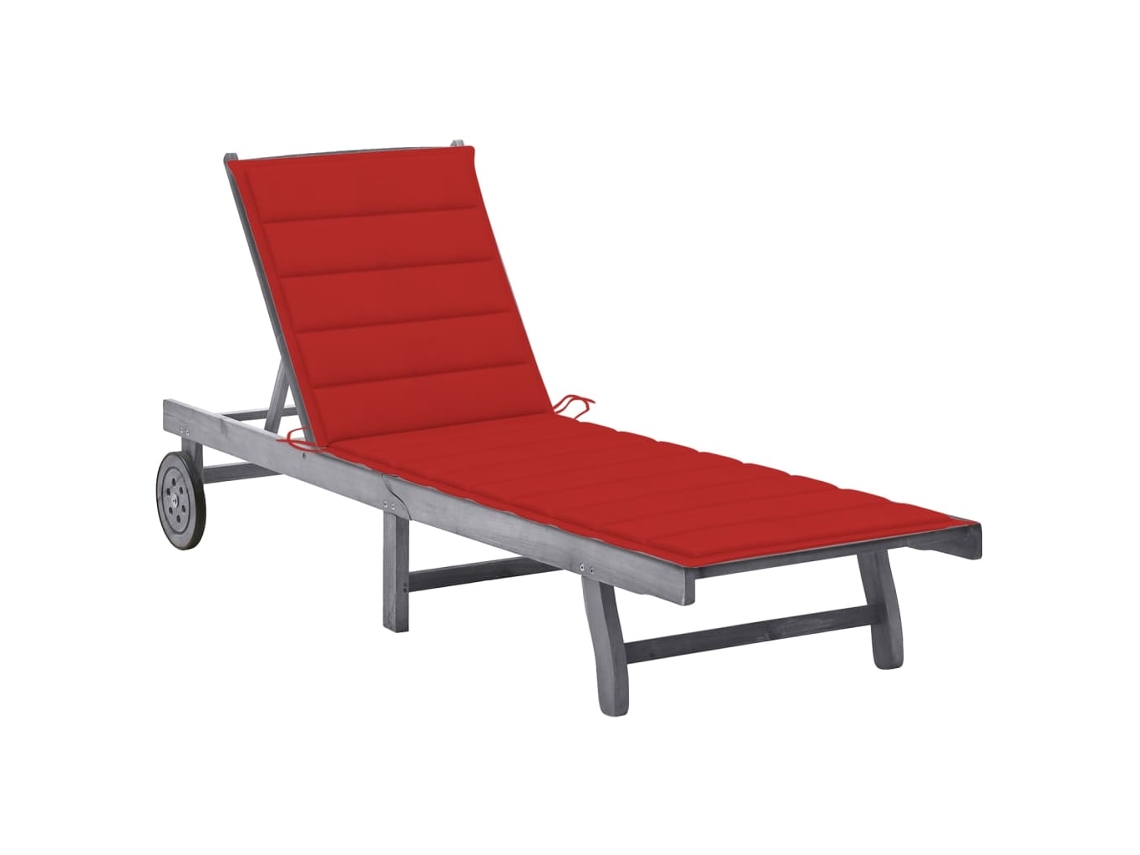 Sunlounger, Sunloungers Vidaxl Cinzeto Madeira De Acácia (200 X 63 X 85 Cm)