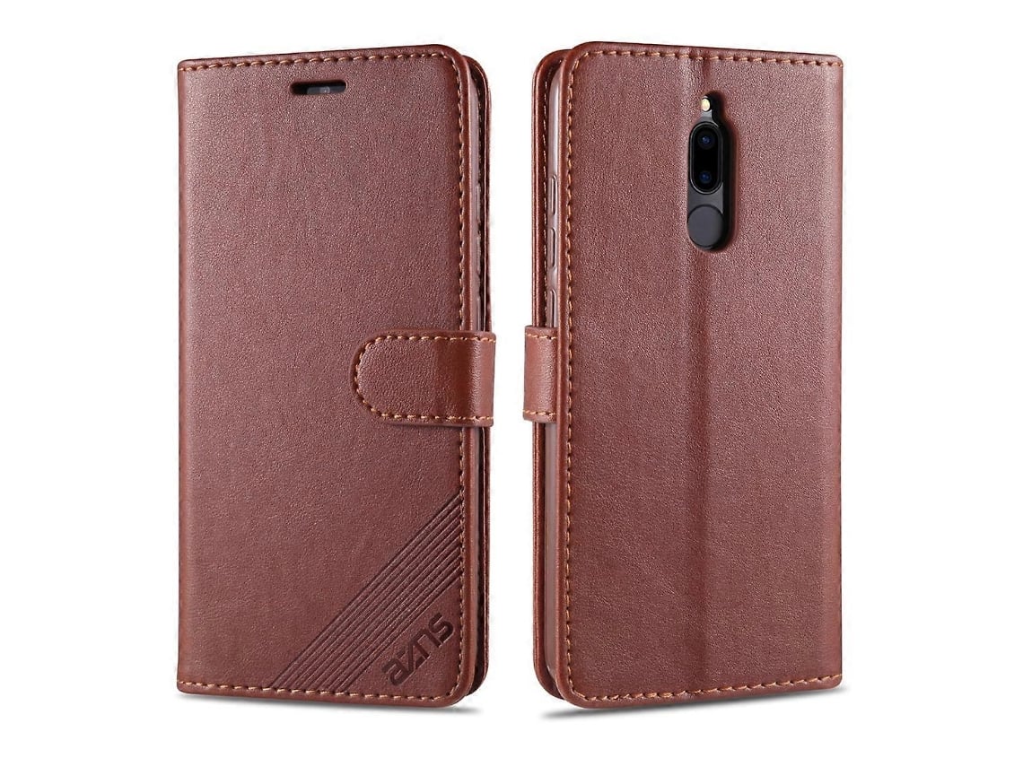 Capa De Couro Azns Com Textura De Pele De Carneiro, Abertura Horizontal, Suporte, Compartimentos Para Cartões E Carteira Para Xiaomi Redmi 8/8a