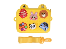Bolsa de Ombro Câmera Infantil Amarela Presente Aniversário