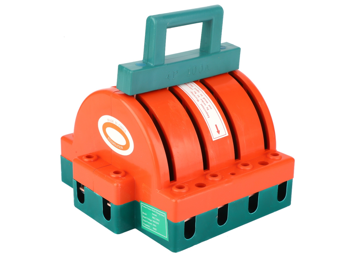 Interruptor Desconectador De Facas De Lançamento Duplo 4p Ac380v 100a Laranja-vermelho