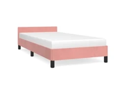 Bed Frame With Headboard, Bed Frames With Headboard Vidaxl Cor-de-rosa Veludo (90 X 200 Cm)