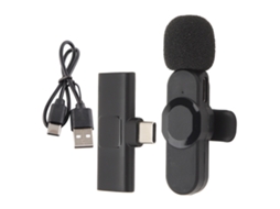 Microfone lavalier sem fio S/MARCA, com redução de ruído, mini, para telefones, câmeras, tablets