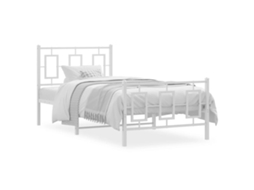 Bed Frame, Bed Frames Vidaxl Branco Aço (90 X 200 Cm)