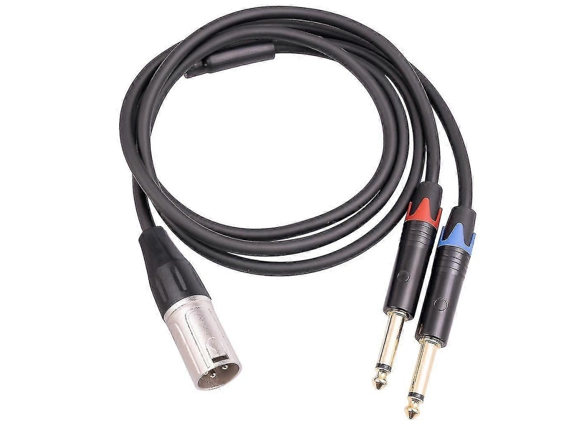 Lurelia Cabo De Áudio Xlr/trs Macho Trs Ts 3 Pinos 6,35 Mm, Para Microfones, Mixer, Amplificador E Colunas Ativas