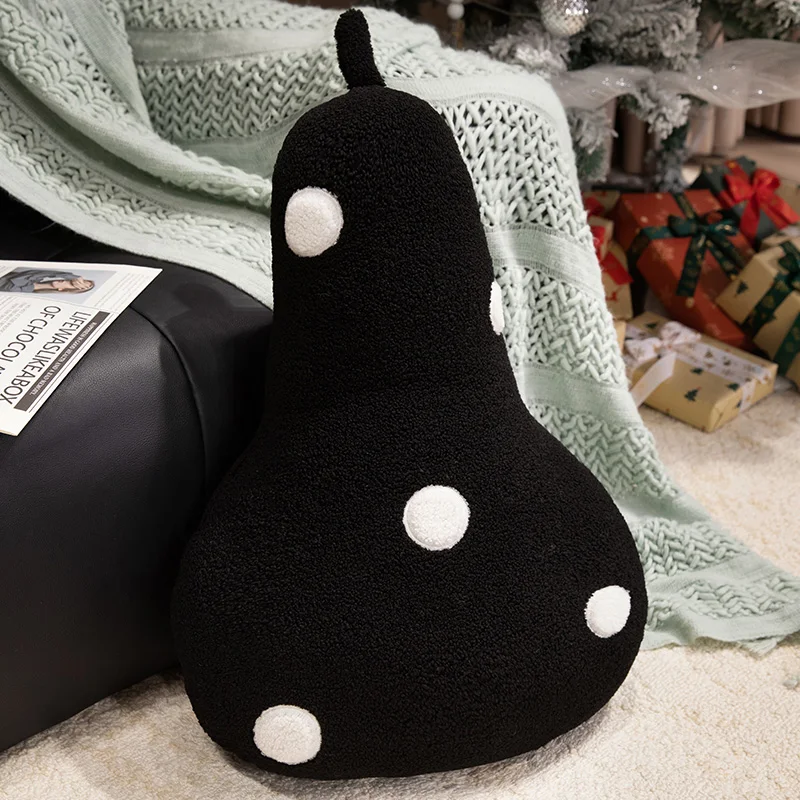 (preta, 65cm) Almofada Decorativa Para Sofá Com Estampa De Abacaxi E Bolinhas, Ideal Para Adultos.