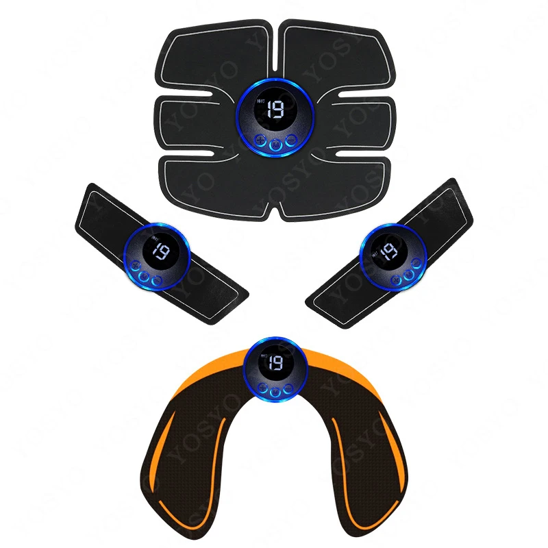 Estimulador Muscular Ems Recarregável, Treinador Inteligente Para Exercícios De Quadril E Abdômen, Massageador Corporal Elétrico Emagrecimento E