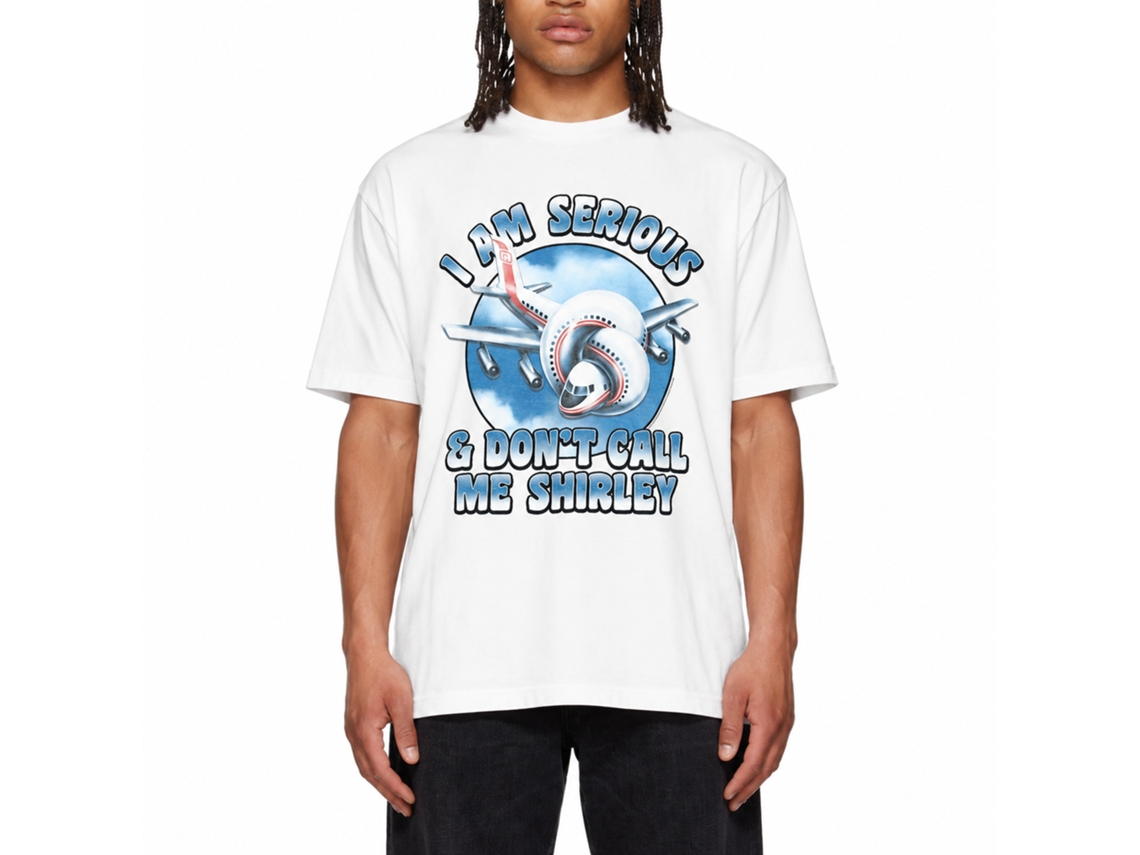 Rockinstone Airplane Movie Don't Call Me Shirley White Adult T-shirt Size:xxl