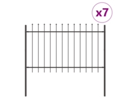 Conjunto 7 Painel De Jardim Vidaxl Cinzento Aço Revestido A Pó (11,9 X 1,2 M)
