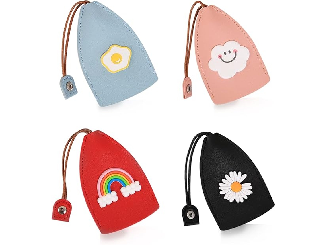 Caixa De Chaveiro Fofa Com 4 Peças, Porta-chaves Portátil Para Chaves De Carro, Bolsa Retrátil Personalizada Para Chaves Com Nuvens, Fl-aquaforge
