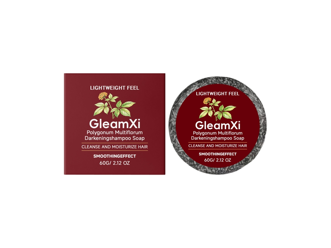 Sabão Shampoo Herbal Gleamxi Que Promove Cabelo Macio, Brilhante e Saudável, Ideal para Uso Diário LAXISCREED