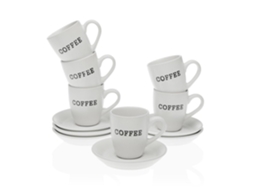 Conjunto de Chávenas de Café Coffee Cerâmica 12 Peças