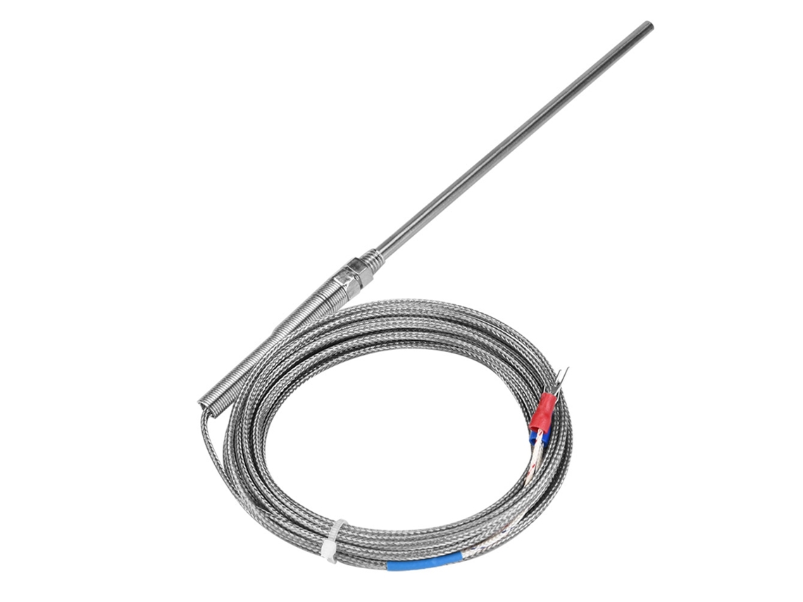 Sensor De Temperatura Termopar Tipo K Sonda M8 150mm Cabo 5m 0-400℃