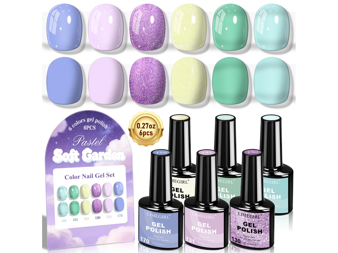 Conjunto De Esmaltes Em Gel Com 6 Corescn163