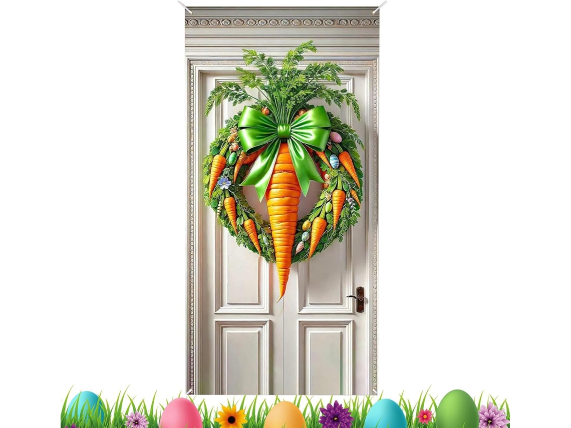 Placa de Porta, 88,9 X 178,8 Cm, Impermeável, Fundo de Primavera, Placa para Porta de Entrada Externa, Escritório, Sala CHABERLU