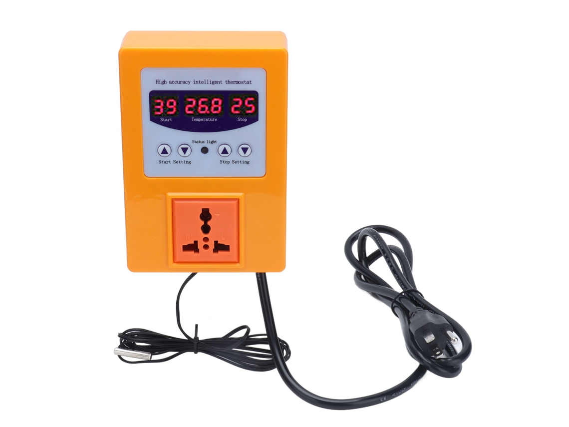 Termostato Digital com Sensor, AC 110-240V, Laranja S/MARCA