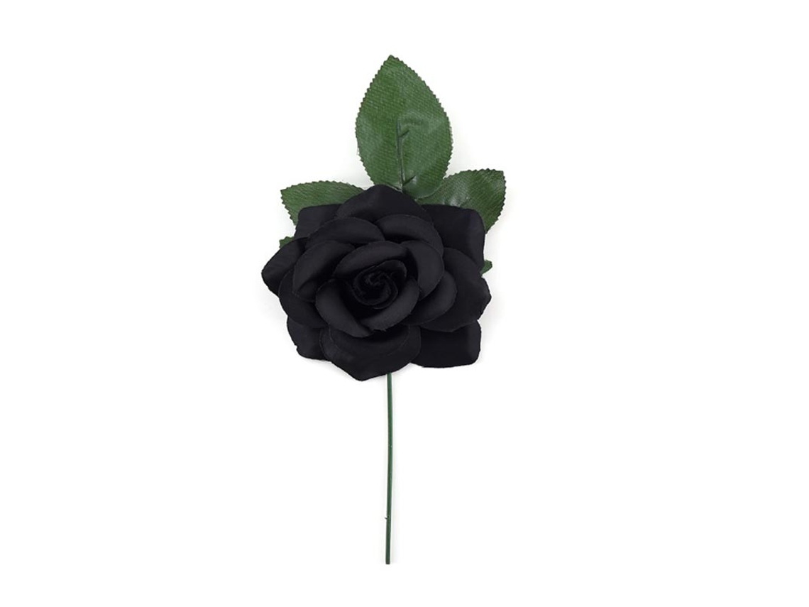 Rosa Flamenca Pequena preta 10 cm