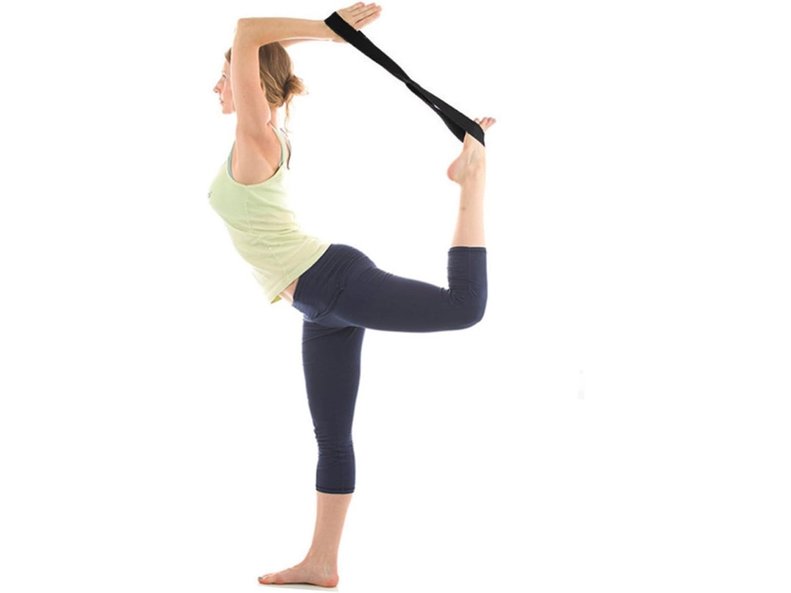 Faixa Elástica De Algodão Preta Supvox Para Yoga, Ginástica E Pilates, Que Fortalece Os Ombros Melhora A
