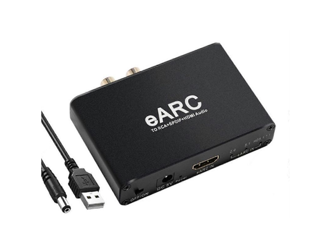 Extrator de Áudio Earc Compatível com Hdmi, Conversor de 192 Khz. CHARM