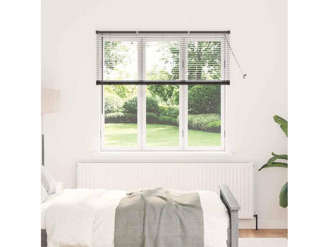 Vidaxl Persianas Venecianas Preto 130 X 150 Cm Alumínio