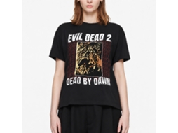 Rockinstone Evil Dead Dead By Dawn Repeating Black Adult T-shirt Size:s