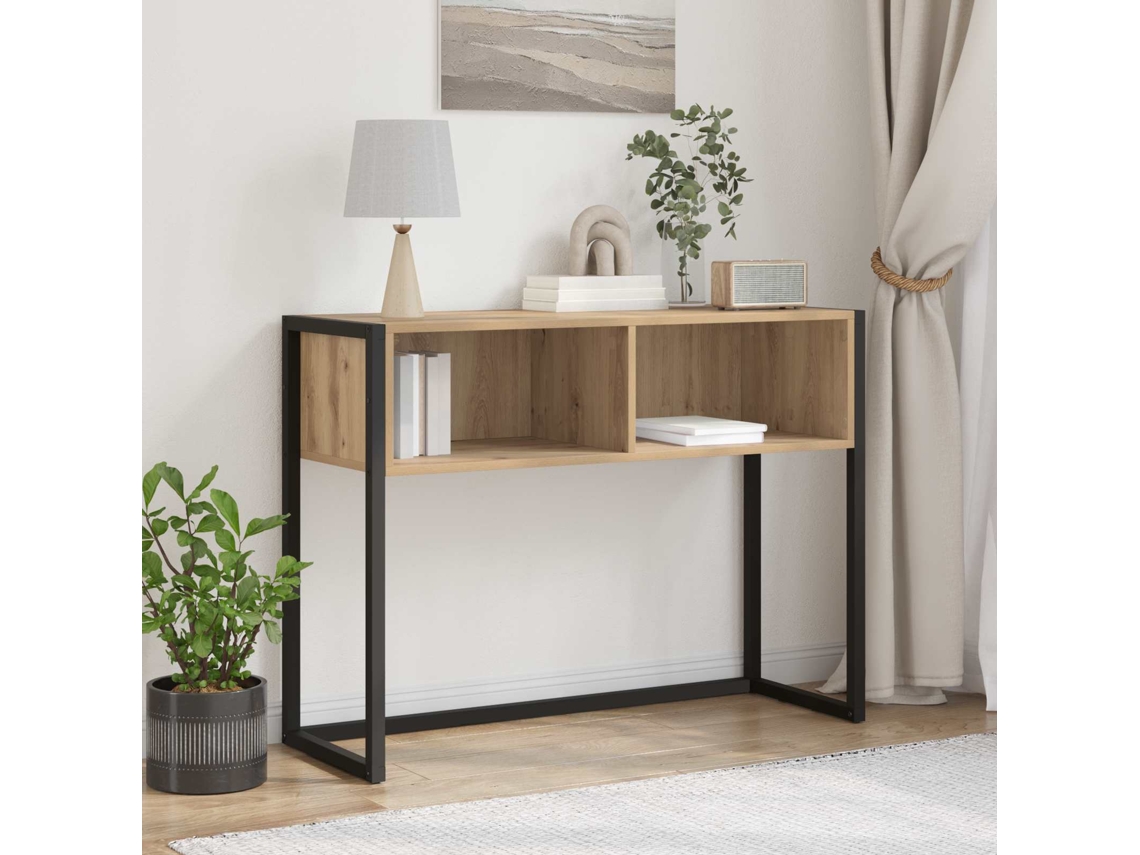 Vidaxl Mesa De Apoio Carvalho Artesanal 100 X 36 X 75 Cm