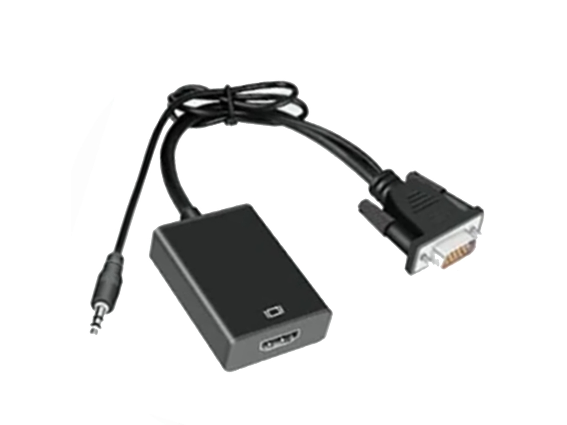 Conversor Vga para Hd Interface Multimídia Usb Powered com Áudio Sinal Analógico para Digital