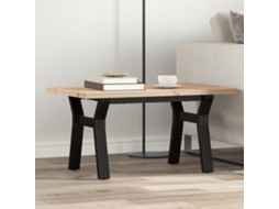 Vidaxl Mesa De Centro Estrutura Em Y 80x50x40,5 Cm Pinho/aço