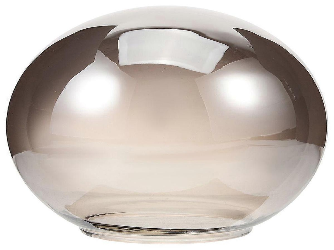 Lurelia Globo De Abajur, Para Luminária Pendente, Em Vidro, Cinza, 15x15x15 Cm