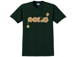 Camiseta preta com logo amarelo Pond, modelo Rockstone, unissex, para adultos, mais vendida, tamanho M.
