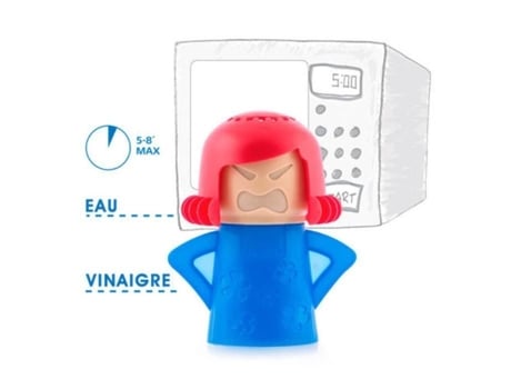 Limpeza De Micro Ondas Angry Mama Base Azul Materiais Resistentes Fácil De Usar Limpeza A Húmido