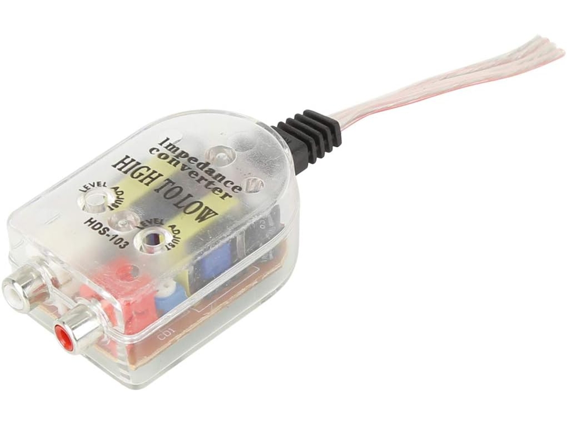 Adaptador Conversor Automático de Alta para Baixa Impedância com Saída Controle Linha Rca de CHABERLU