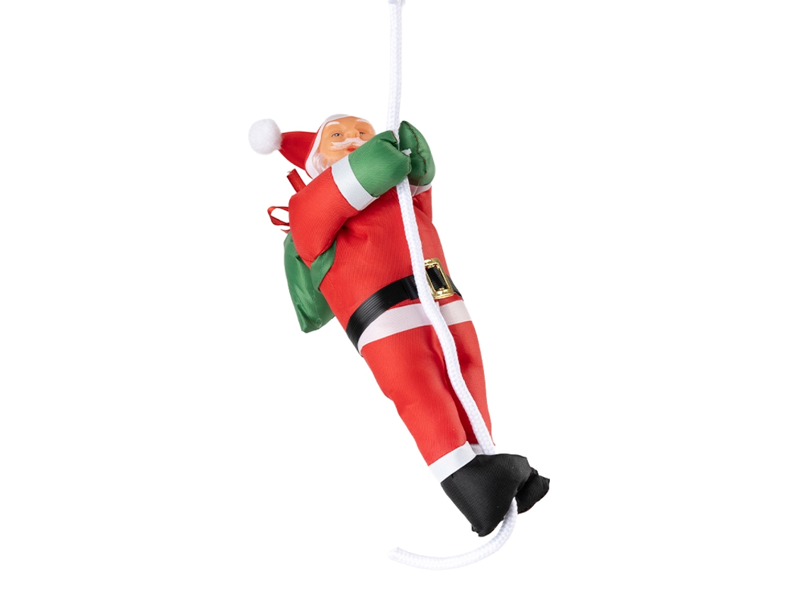 Laxiscreed Boneco Papai Noel Decoração Natal Com Escada E Corda Para Expositor