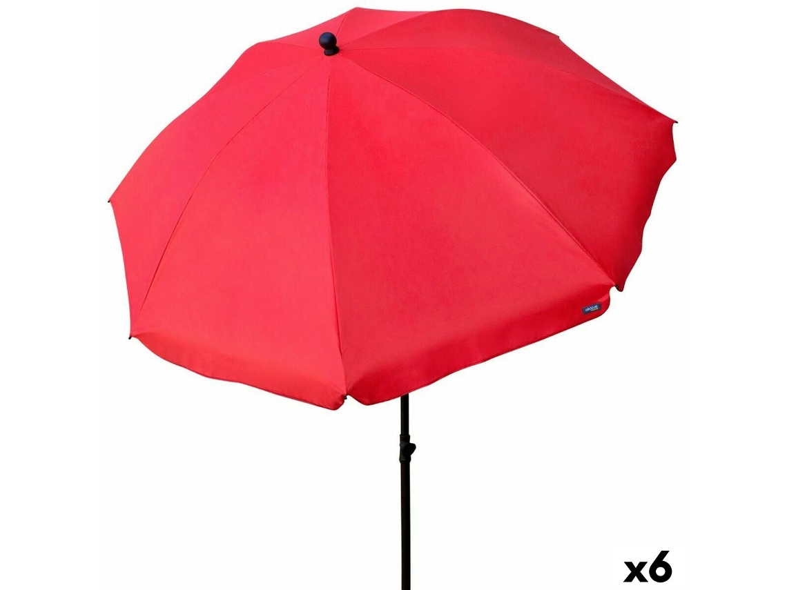 Chapéu de Sol Aktive Vermelho 240 X 230 X 240 Cm 6 Unidades