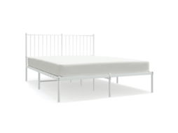 Bed Frame, Bed Frames Vidaxl Branco Aço (140 X 200 Cm)