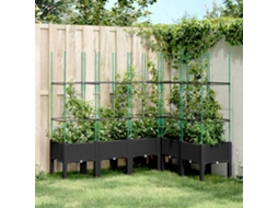 Vidaxl Vaso/floreira De Jardim C/ Treliça 160x120x142,5 Cm Pp Preto