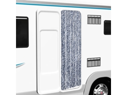 Vidaxl Cortina Anti-insetos 56x200 Cm Chenille Azul E Branco
