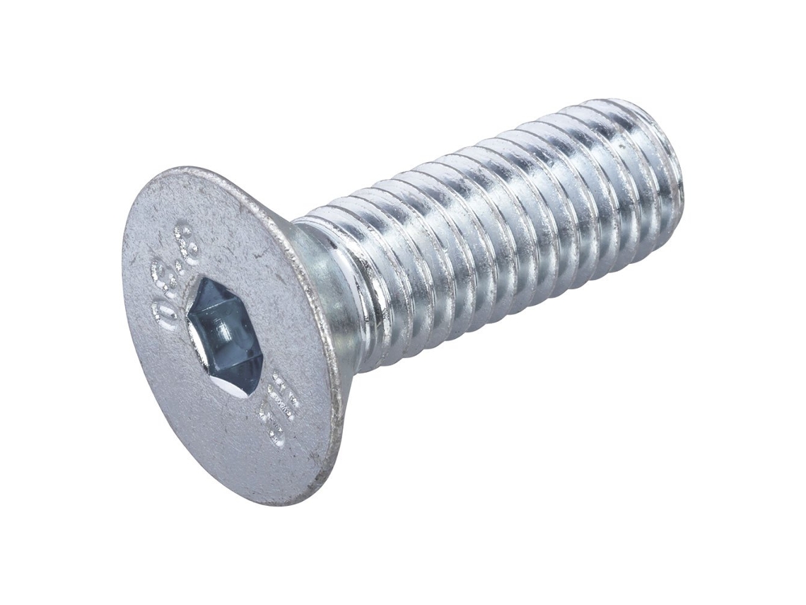 Parafuso Plano Embutido Hexágono Din7991 6 Unidades Prateado M4 X 40 Mmtalamex