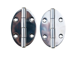 Dobradiça Inox Oval 2 Unidades Prateado 78 X 56 Mmgoldenship
